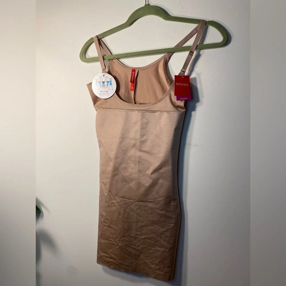 NWT SPANX||Shapewear Sculpting, Open Bust Full Slip Pink/Tan S - Picture 6 of 6